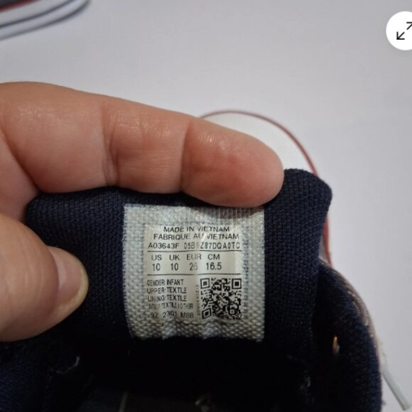 Converse Kids High Top Shoes Sz 10 Denim Look All Star‎ Classic - Good Cond - Picture 7 of 12